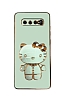 Eiroo Aynal Kitty Samsung Galaxy S10 Plus Standl Yeil Silikon Klf