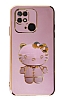 Eiroo Aynal Kitty Xiaomi Poco C40 Standl Mor Silikon Klf