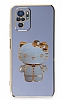 Eiroo Aynal Kitty Xiaomi Poco M5s Standl Mavi Silikon Klf