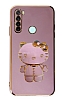 Eiroo Aynal Kitty Xiaomi Redmi Note 8 Standl Mor Silikon Klf