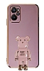 Eiroo Baby Bear Oppo A76 Standl Mor Silikon Klf