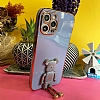 Eiroo Baby Bear Realme 11 Pro Standl Kamera Korumal Mavi Silikon Klf - Resim: 2