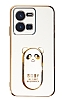 Eiroo Baby Panda vivo Y35 Standl Beyaz Silikon Klf