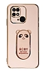 Eiroo Baby Panda Xiaomi Poco C40 Standl Pembe Silikon Klf