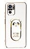 Eiroo Baby Panda Xiaomi Poco M5s Standl Beyaz Silikon Klf