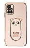 Eiroo Baby Panda Xiaomi Redmi 10 2022 Standl Pembe Silikon Klf