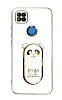 Eiroo Baby Panda Xiaomi Redmi 9C Standl Beyaz Silikon Klf