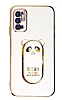 Eiroo Baby Panda Xiaomi Redmi Note 11SE Standl Beyaz Silikon Klf