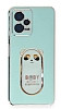 Eiroo Baby Panda Xiaomi Redmi Note 12 5G Standl Yeil Silikon Klf