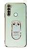 Eiroo Baby Panda Xiaomi Redmi Note 8 Standl Yeil Silikon Klf