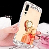 Eiroo Bling Mirror Huawei Mate 10 Lite Silikon Kenarl Aynal Gold Rubber Klf - Resim: 2