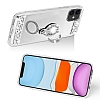 Eiroo Bling Mirror iPhone 11 Silikon Kenarl Aynal Silver Rubber Klf - Resim: 5