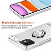 Eiroo Bling Mirror iPhone 11 Silikon Kenarl Aynal Silver Rubber Klf - Resim 4