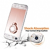 Eiroo Bling Mirror iPhone SE 2020 Silikon Kenarl Aynal Silver Rubber Klf - Resim: 1