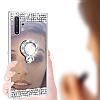 Eiroo Bling Mirror Samsung Galaxy Note 10 Silikon Kenarl Aynal Gold Rubber Klf - Resim 6