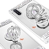 Eiroo Bling Mirror Samsung Galaxy Note 10 Silikon Kenarl Aynal Silver Rubber Klf - Resim: 2