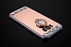 Eiroo Bling Mirror Samsung Galaxy S8 Silikon Kenarl Aynal Siyah Rubber Klf - Resim: 1