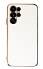 Eiroo Borderline Samsung Galaxy S23 Ultra Kamera Korumal Beyaz Silikon Klf