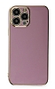 Eiroo Borderline iPhone 14 Pro Max Kamera Korumal Mor Silikon Klf