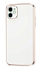 Eiroo Borderline iPhone 12 Kamera Korumal Beyaz Silikon Klf