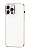 Eiroo Borderline iPhone 12 Pro Kamera Korumal Beyaz Silikon Klf