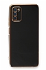 Eiroo Borderline Samsung Galaxy A03s Kamera Korumal Siyah Silikon Klf