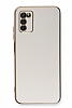 Eiroo Borderline Samsung Galaxy A03s Kamera Korumal Beyaz Silikon Klf