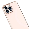 Eiroo Borderline iPhone 13 Pro Kamera Korumal Rose Gold Silikon Klf - Resim: 4