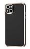 Eiroo Borderline iPhone 14 Kamera Korumal Siyah Silikon Klf