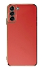 Eiroo Borderline Samsung Galaxy S21 Plus Kamera Korumal Krmz Silikon Klf