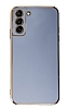 Eiroo Borderline Samsung Galaxy S21 Plus Kamera Korumal Mavi Silikon Klf