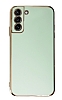 Eiroo Borderline Samsung Galaxy S21 Plus Kamera Korumal Yeil Silikon Klf