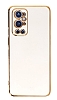 Eiroo Borderline OnePlus 9 Pro Kamera Korumal Beyaz Silikon Klf