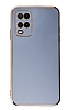 Eiroo Borderline Oppo A54 4G Kamera Korumal Mavi Silikon Klf