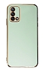 Eiroo Borderline Oppo A74 4G Kamera Korumal Yeil Silikon Klf