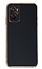 Eiroo Borderline Oppo A76 Kamera Korumal Siyah Silikon Klf