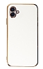 Eiroo Borderline Samsung Galaxy A04 Kamera Korumal Beyaz Silikon Klf