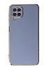 Eiroo Borderline Samsung Galaxy A12 Kamera Korumal Mavi Silikon Klf