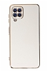 Eiroo Borderline Samsung Galaxy M12 Kamera Korumal Beyaz Silikon Klf