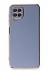 Eiroo Borderline Samsung Galaxy M22 Kamera Korumal Mavi Silikon Klf