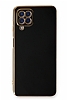 Eiroo Borderline Samsung Galaxy M32 Kamera Korumal Siyah Silikon Klf