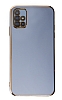 Eiroo Borderline Samsung Galaxy A51 Kamera Korumal Mavi Silikon Klf