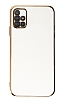 Eiroo Borderline Samsung Galaxy A51 Kamera Korumal Beyaz Silikon Klf