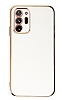 Eiroo Borderline Samsung Galaxy Note 20 Ultra Kamera Korumal Beyaz Silikon Klf