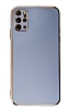 Eiroo Borderline Samsung Galaxy S20 Plus Kamera Korumal Mavi Silikon Klf