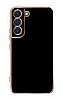 Eiroo Borderline Samsung Galaxy S22 5G Kamera Korumal Siyah Silikon Klf