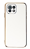 Eiroo Borderline Xiaomi Mi 11 Lite Kamera Korumal Beyaz Silikon Klf