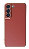 Eiroo Borderline Samsung Galaxy S22 Plus 5G Kamera Korumal Krmz Silikon Klf