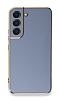 Eiroo Borderline Samsung Galaxy S22 Plus 5G Kamera Korumal Mavi Silikon Klf