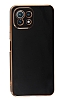 Eiroo Borderline Xiaomi Mi 11 Lite 5G Kamera Korumal Siyah Silikon Klf